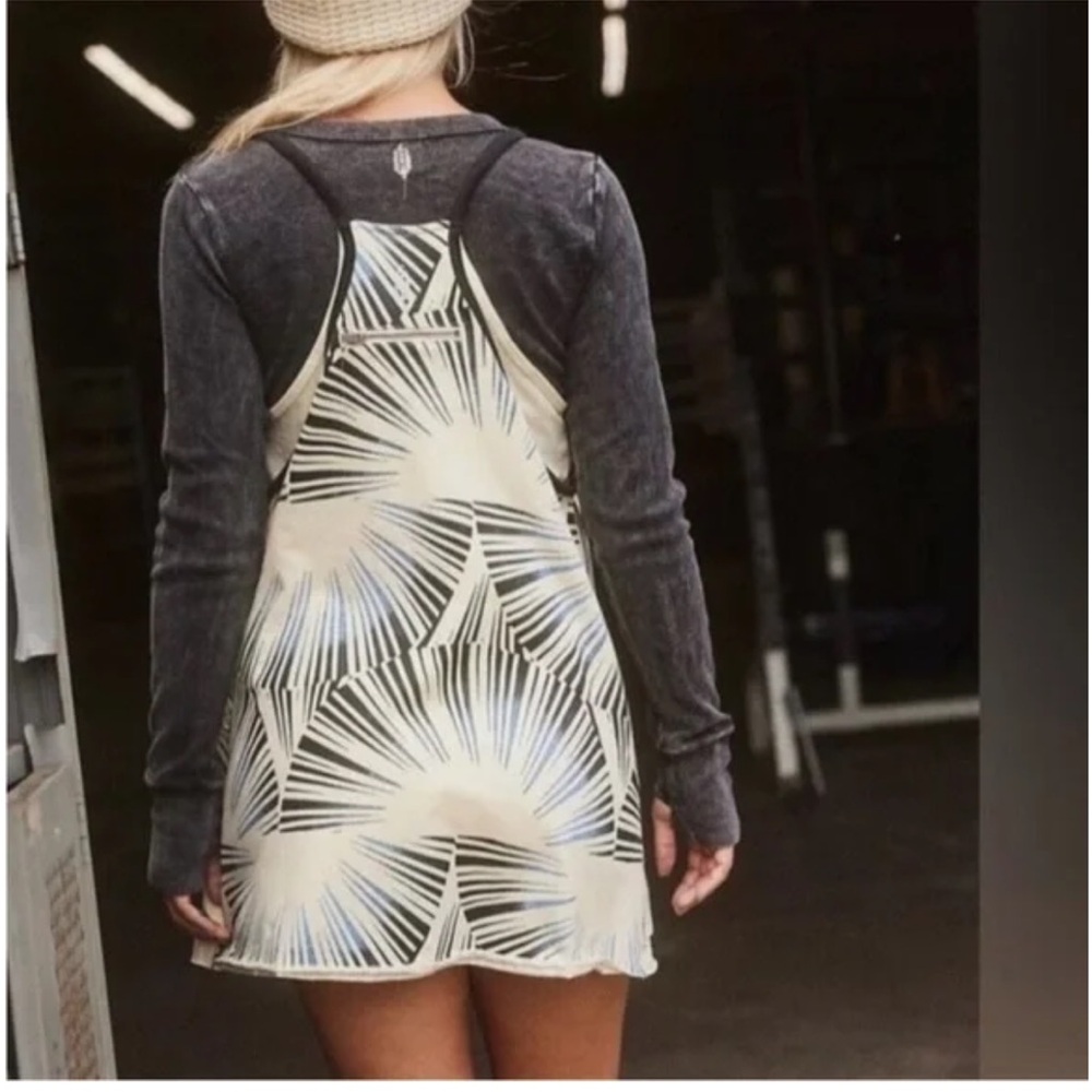 FP Movement by Free People Black and Cream Mini Dress - Picture 2 of 6